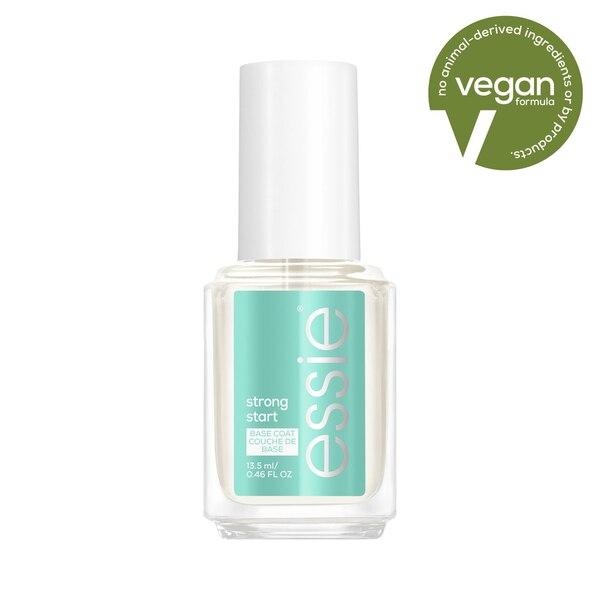 essie Salon-Quality Nail Care, Vegan, strong star clear base coat + strengthener