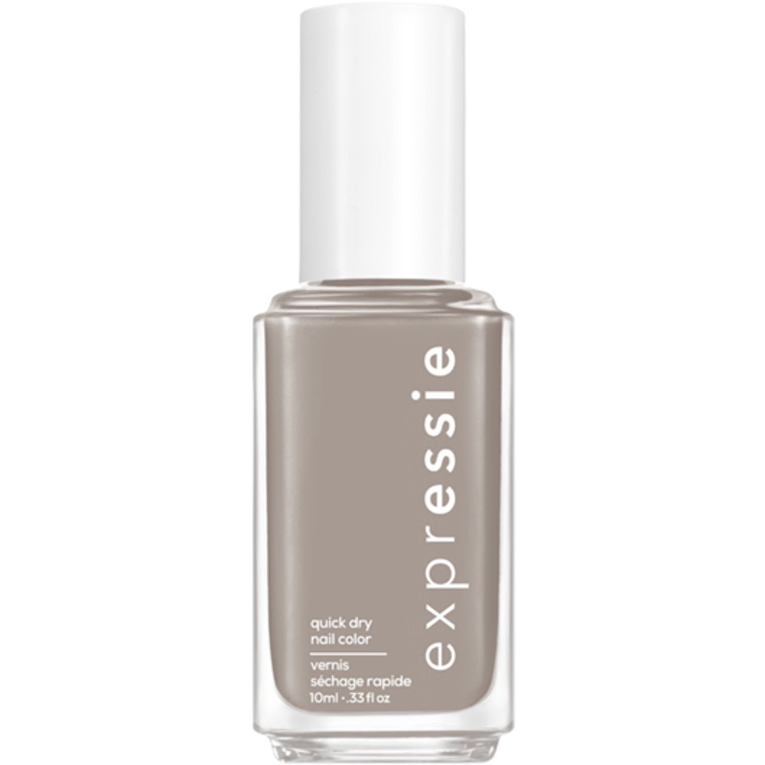 essie expressie Quick-Dry Nail Polish, Vegan, binge-worthy (soft gray), 0.33 fl oz image.