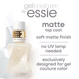 essie gel couture Long-Lasting Nail Polish, Vegan, matte top coat (clear), 0.46 fl oz, thumbnail image