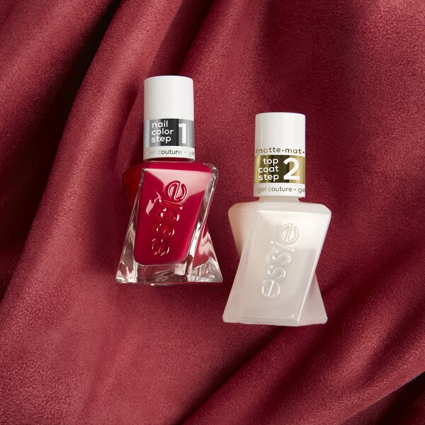 essie gel couture Long-Lasting Nail Polish, Vegan, matte top coat (clear), 0.46 fl oz