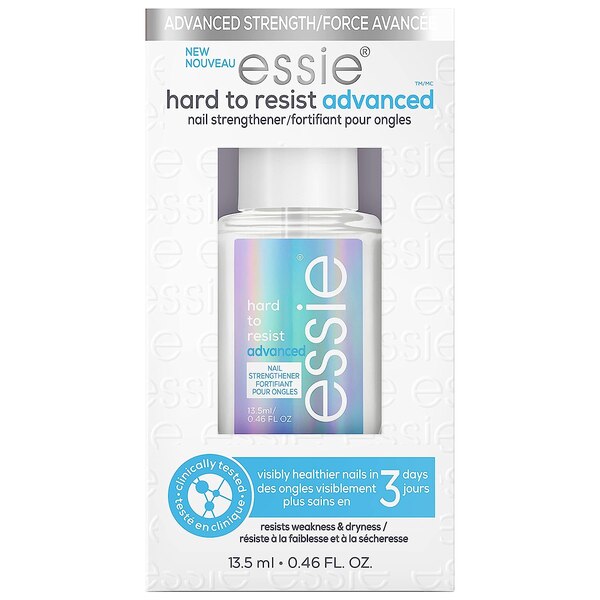 essie Salon-Quality Nail Care, Vegan, strengthener treatment, hard to resist advanced, 0.46 fl oz