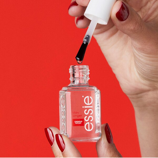 essie Salon-Quality Nail Care, Vegan, salon-quality longwear top coat, stay longer, 0.46 fl oz