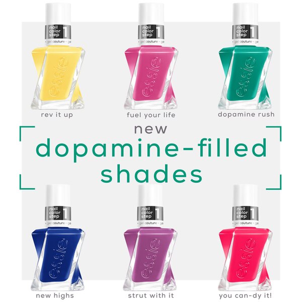 essie Gel Couture Long-Lasting Nail Polish, Dopamine Rush Collection