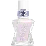 essie Gel Couture Long-Lasting Nail Polish, Metallic Glaze Top Coats, blushed metal, thumbnail image
