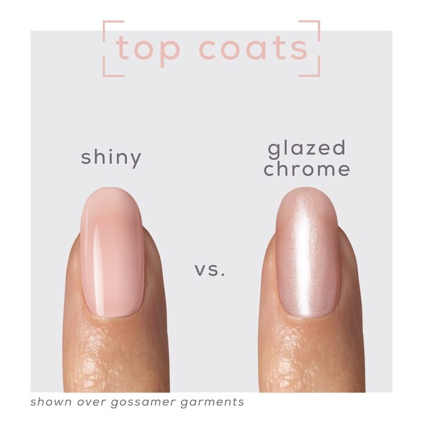 essie Gel Couture Long-Lasting Nail Polish, Metallic Glaze Top Coats, glazed chrome