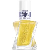 essie Gel Couture Long-Lasting Nail Polish, Metallic Glaze Top Coats, crushed gold, thumbnail image