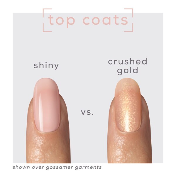 essie Gel Couture Long-Lasting Nail Polish, Metallic Glaze Top Coats, crushed gold