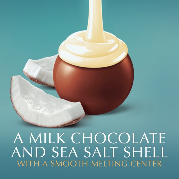 Lindt Lindor Coconut Milk Chocolate Candy Truffles, Melting Truffle Center, 5.1 oz
