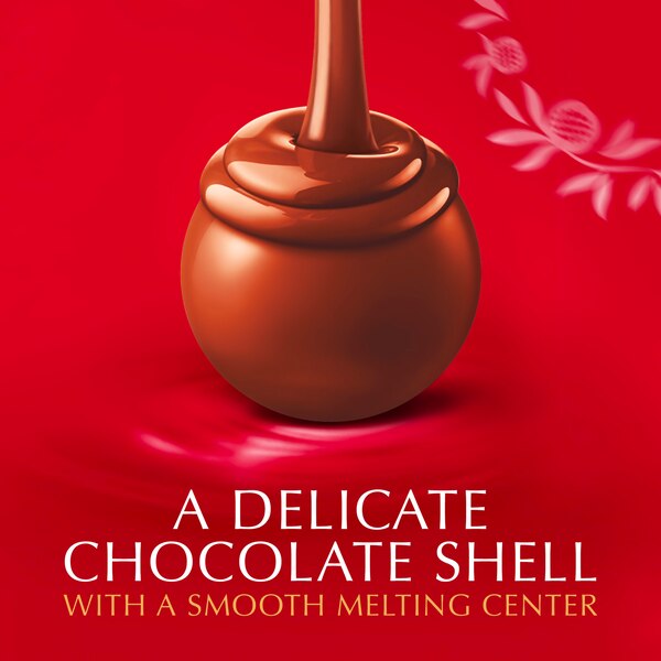 Lindt, Lindor Milk Chocolate Candy Truffles, Chocolate with Melting Truffle Center, 15.2 oz