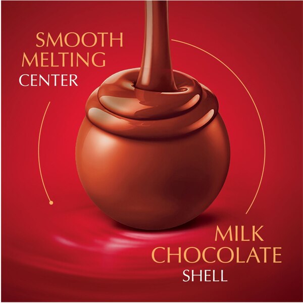 Lindt, Lindor Milk Chocolate Truffles with Smooth, Melting Truffle Center, 8.5 oz