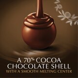 Lindt Lindor 70% Extra Dark Chocolate Candy Truffles, Melting Truffle Center, Bag, 5.1 oz, thumbnail image