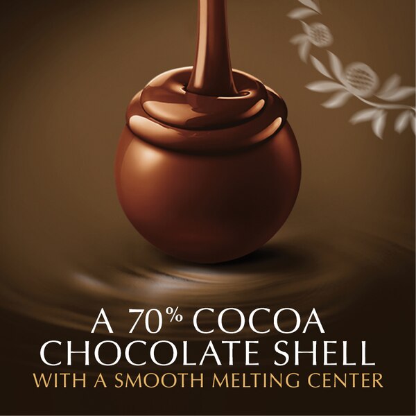 Lindt Lindor 70% Extra Dark Chocolate Candy Truffles, Melting Truffle Center, Bag, 5.1 oz