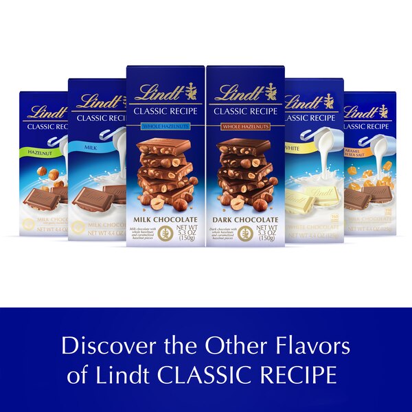 Lindt Classic Recipe Whole Hazelnut Dark Chocolate Candy Bar, 5.3 oz