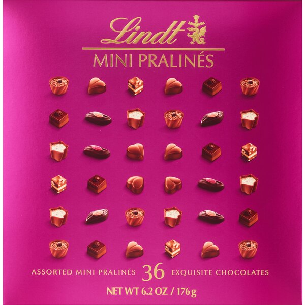 Lindt, Mini Pralines, Assorted Chocolate Pralines with Premium Filling Box, 6.2 oz