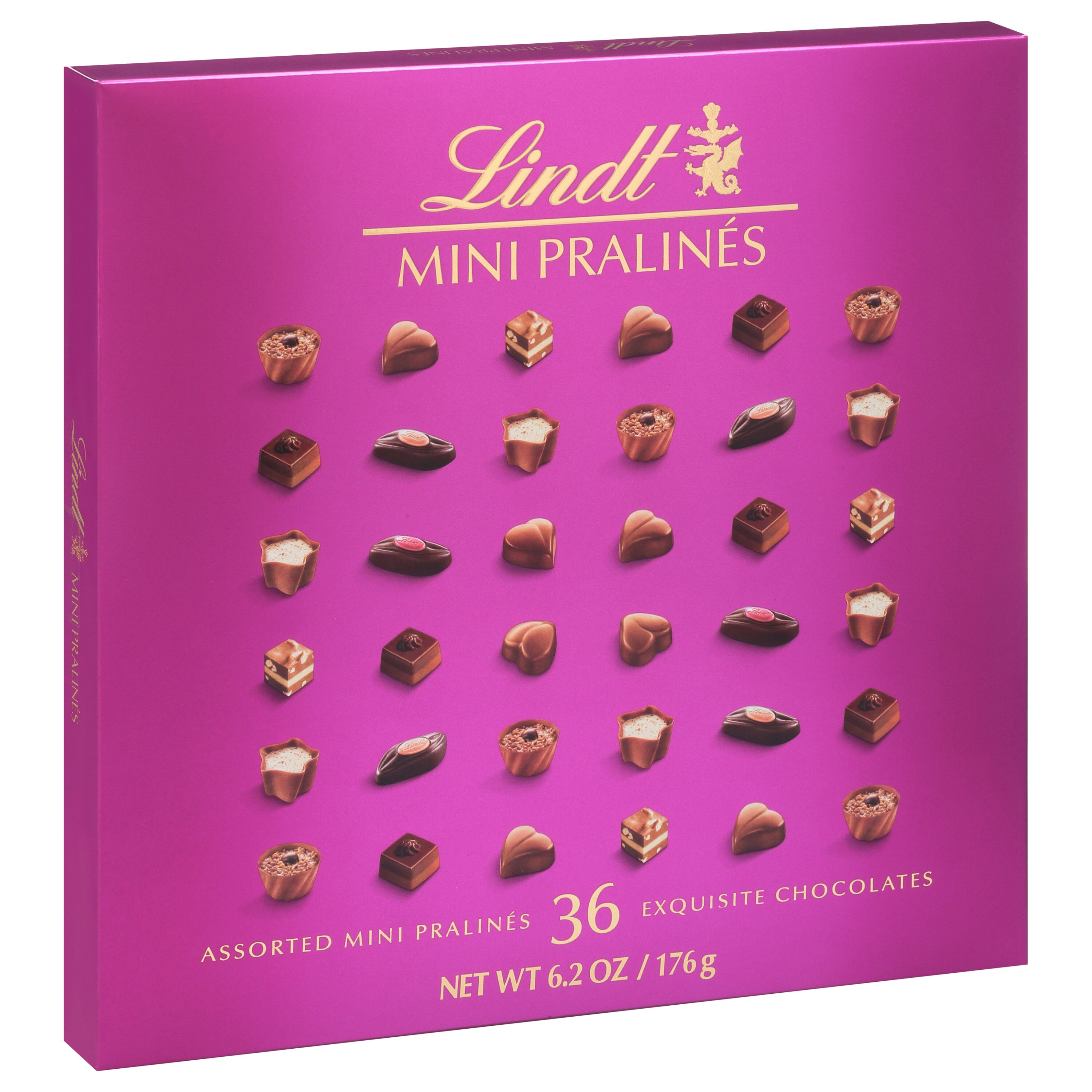 Lindt Mini Pralines, Assorted Chocolate Pralines with Premium Filling, 6.2 OZ Box