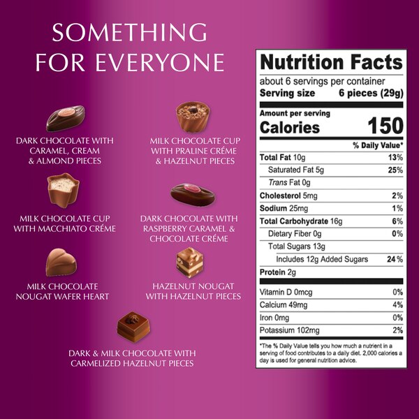 Lindt, Mini Pralines, Assorted Chocolate Pralines with Premium Filling Box, 6.2 oz