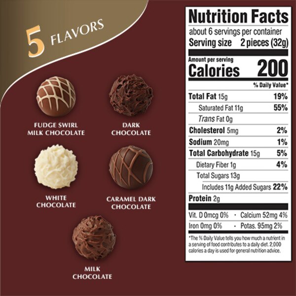 Lindt, Gourmet Chocolate Candy Truffles Gift Box, 6.8 oz