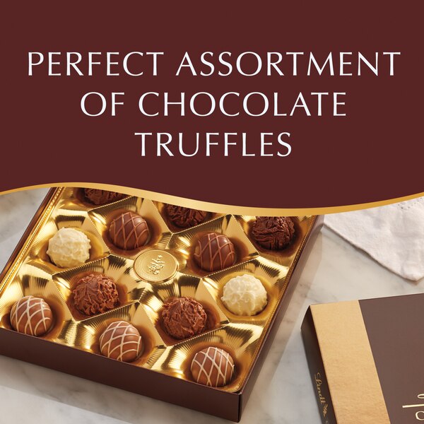 Lindt, Gourmet Chocolate Candy Truffles Gift Box, 6.8 oz