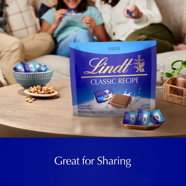 Lindt, Classic Recipe Milk Chocolate Candy Individually Wrapped Pieces, 30 ct, 6 oz