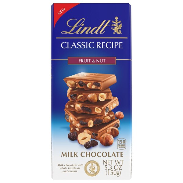 Lindt, Classic Recipe Whole Hazelnut Milk Chocolate Candy Bar, 5.3 oz.