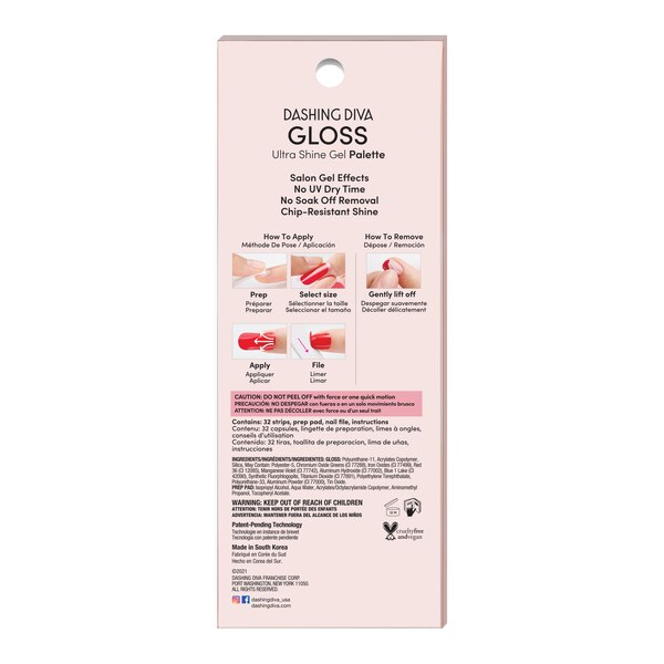 Dashing Diva Gloss Gel Strip Palette, After Glow