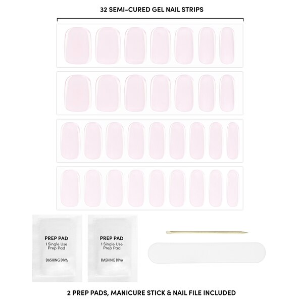 Dashing Diva, Glaze Strong Refill, Sheer Pink