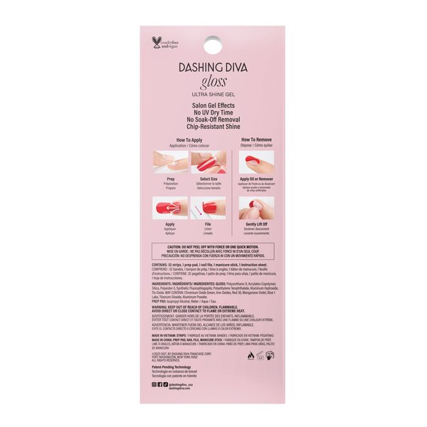 Dashing Diva Gloss Gel Strip Palette, Smitten at Sundown