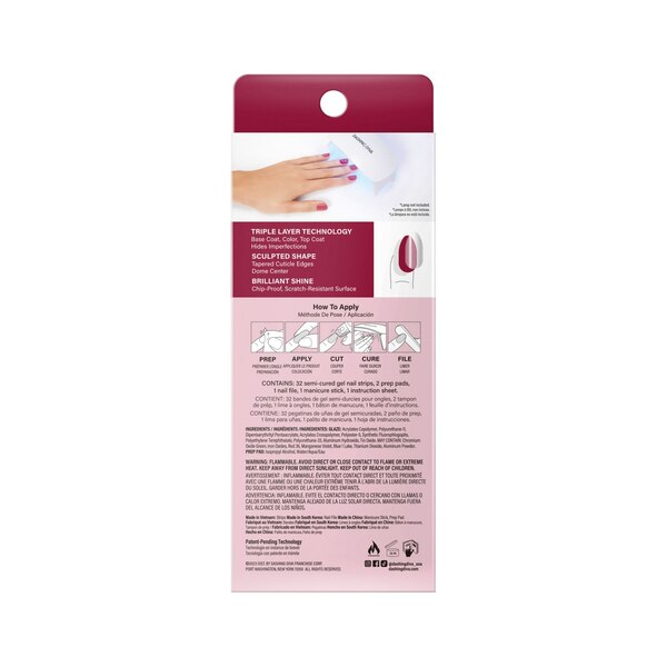 Dashing Diva Glaze Gel Art Studio False Nails, Ruby Red Apple