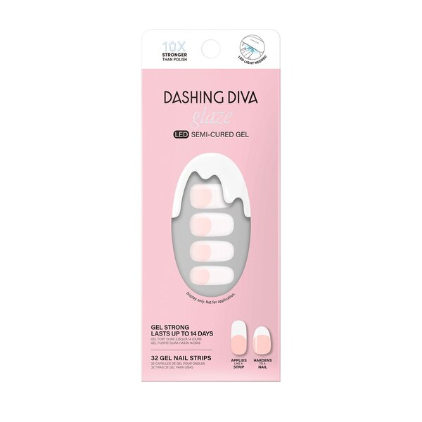 Dashing Diva Glaze Gel Strip Palette, Pearly Whites