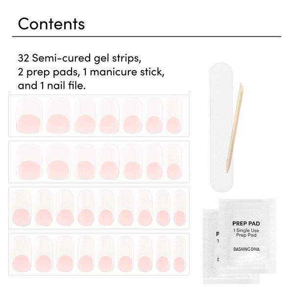 Dashing Diva Glaze Gel Strip Palette, Pearly Whites