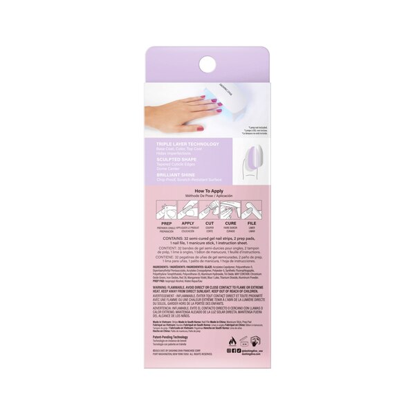 Dashing Diva Glaze Gel Strip Palette, Pearly Whites