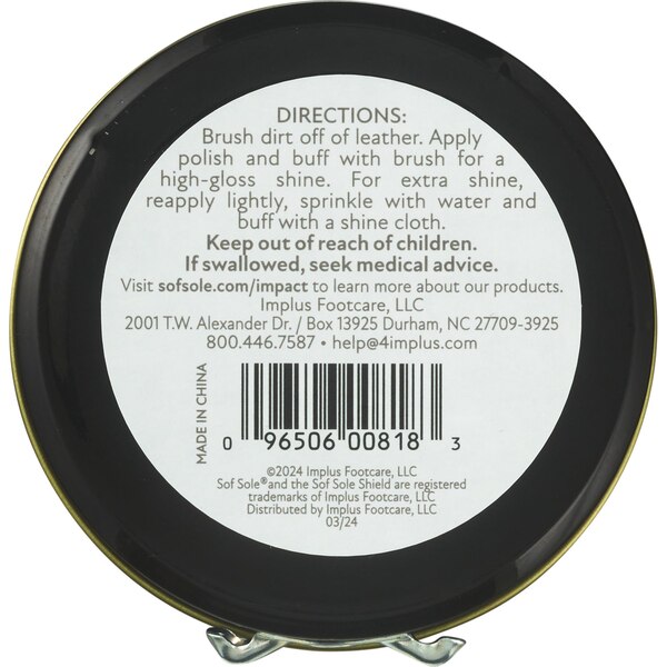 Sof Sole Shoe Polish, Black,1.5 oz