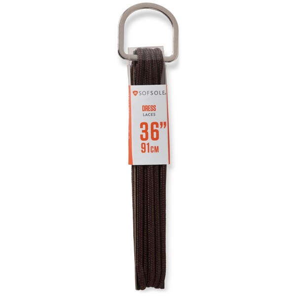 Sof Sole D-Ring Dress Round Laces, Brown, 36 in