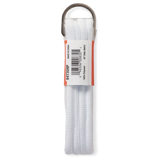 Sof Sole D-Ring Oval Dress Laces, White 45 in