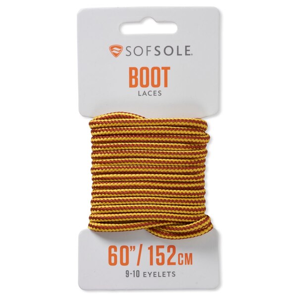 Sof Sole Waxed Boot Laces, Golden Brown, 60 in
