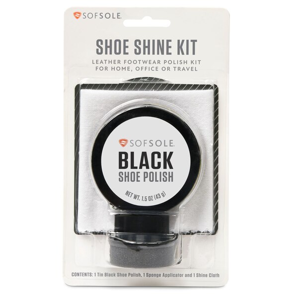 Sof Sole Shoe Polish Kit, Black, 1.5 oz
