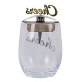 Young's  Wine Glass W Topper Cheers 20 oz, thumbnail image