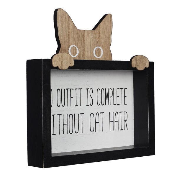 Young's Cat Shelf Sign No Outfit Is Complete