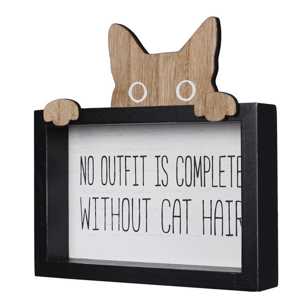 Young's Cat Shelf Sign No Outfit Is Complete