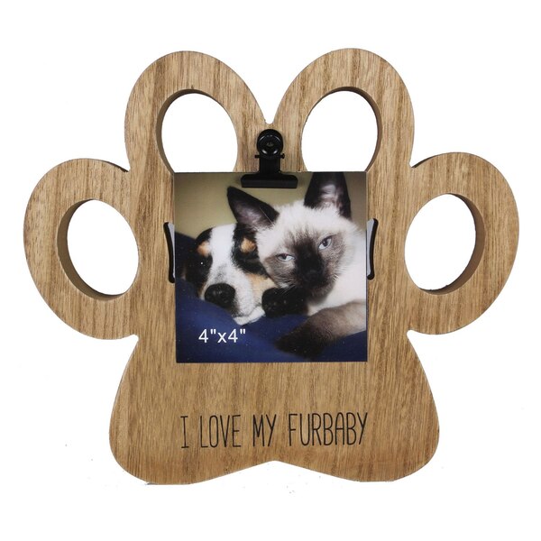 Young's Frame Paw Shape Wooden Finish