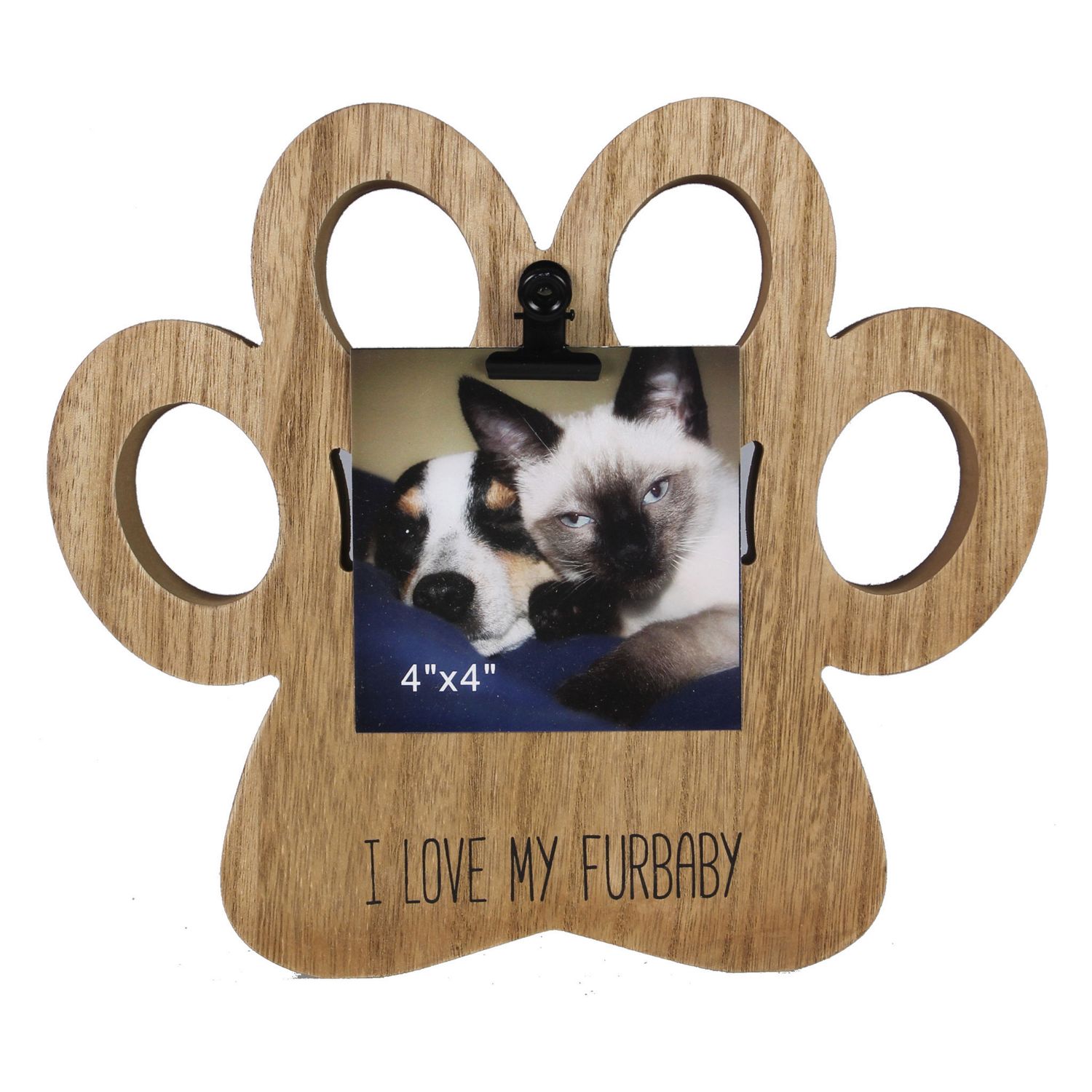 Young's Frame Paw Shape Wooden Finish