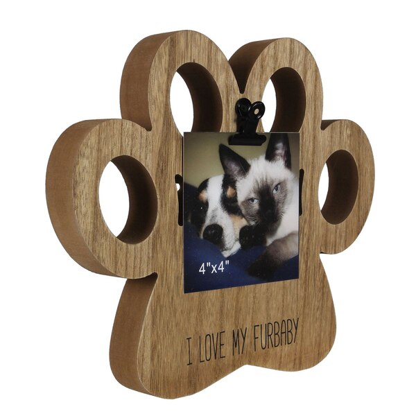 Young's Frame Paw Shape Wooden Finish