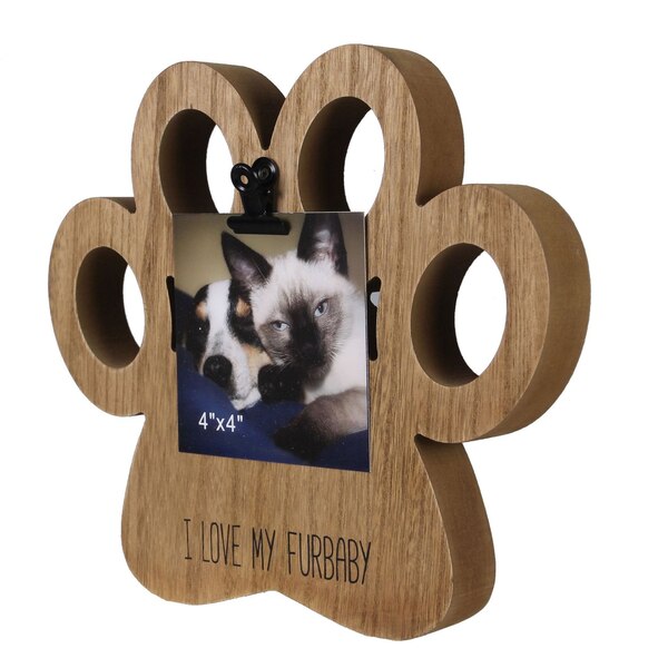Young's Frame Paw Shape Wooden Finish
