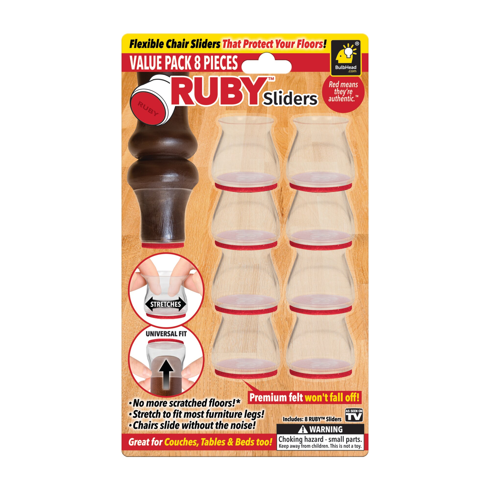 Ruby Sliders Flexible Furniture Sliders, 8 ct Pick Up In Store TODAY