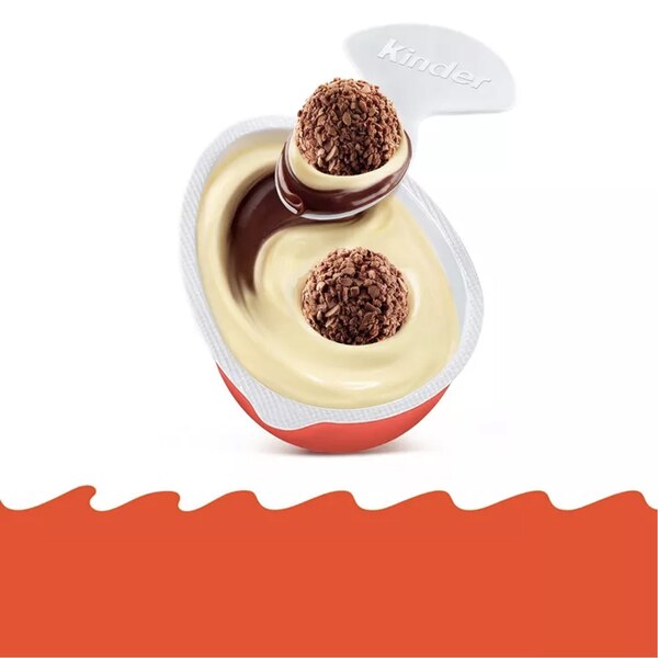 Kinder Joy Treat & Toy Sweet Cream Topped with Cocoa Wafer Bites, 1 ct, 0.7 oz