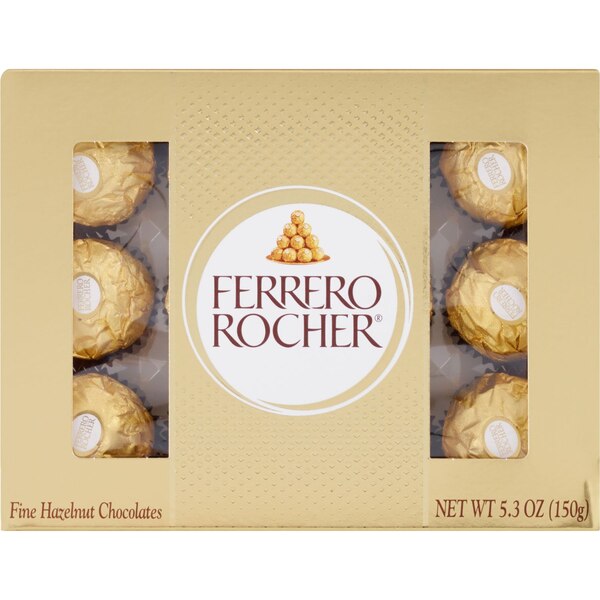 Ferrero Rocher, Fine Hazelnut Chocolates, 12 ct, 5.3 oz
