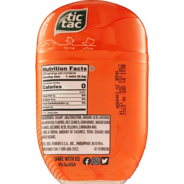 Tic Tac Orange Mints, 3.4 oz