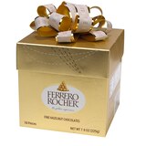 Ferrero Rocher, Gold Ribbon Gift Cube, 18 ct, 7.9 oz, thumbnail image