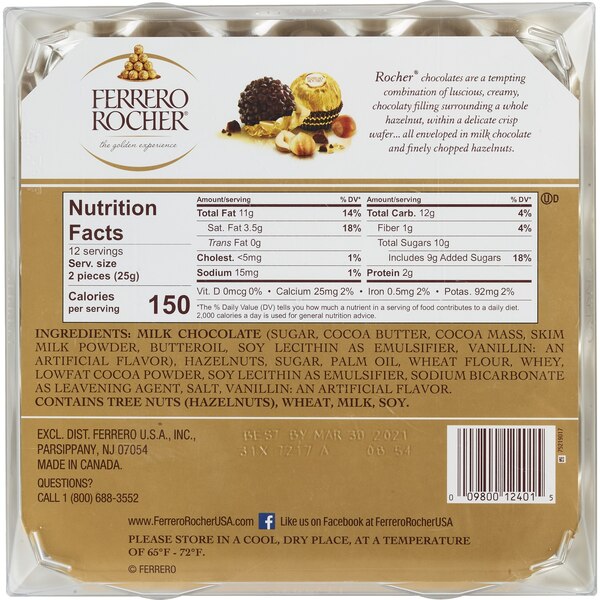 Ferrero Rocher, Gift Box, 24 ct, 10.6 oz