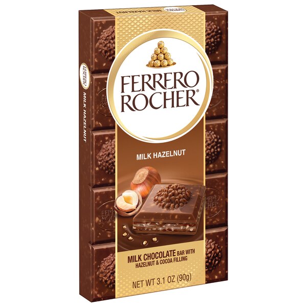 Ferrero Rocher, Milk Hazelnut Bar, 3.1 oz